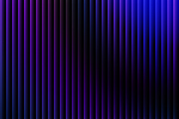 Illustration of dark abstract background with vertical lines in gradient blue and purple, digital art, textured