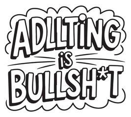 Swear Word Bold and Easy Coloring Pages For Adults And Kids 