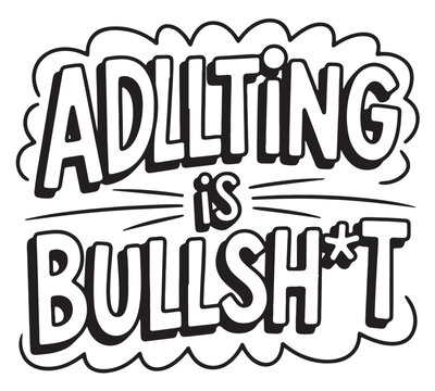 Swear Word Bold and Easy Coloring Pages For Adults And Kids 