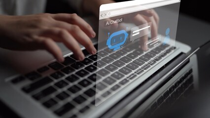 AI Virtual Assistant Artificial Intelligence Chatbot Controlled by Prompt Engineering for Explainable Generative AI information and LLM Deep Learning Technology for Smart Business Work Support. Muxer