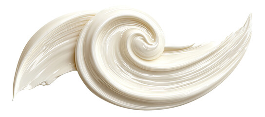 Creamy, swirled substance