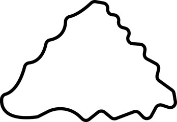 Rock Icon, Stone, Mountain, Boulder, Mineral, Geology, Nature, Landscape, Hard Surface, Cliff, Earth Element, and Outdoor Environment Symbols in Modern Flat Vector charcoal pile nugget pieces