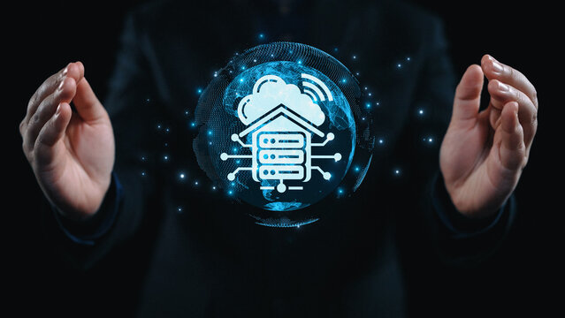 Cloud computing, cloud strategy, and cloud technology transforming digital infrastructure with scalable services, secure data storage, and cloud-based digital business solutions. Elide