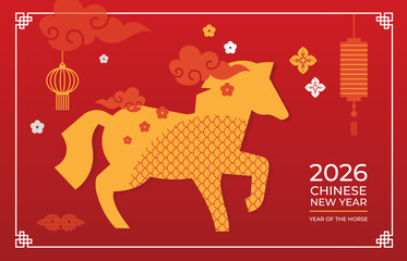 Lunar and Chinese new year. background, banner, social media story template. Chinese New Year, year of the horse.