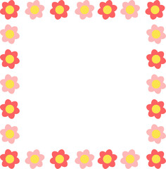 flower border, flower frame, spring frame