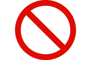 Vector art of red prohibition sign, indicating something is not allowed