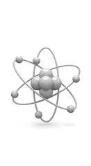 Atom Model Illustration - Exploring Science and Technology Concepts.