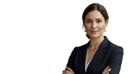 腕組みをするプロフェッショナルなビジネス女性