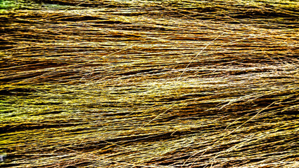 Golden hair fiber close up macro texture background