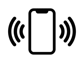 Phone vibration icon vector illustration mobile alert signal symbol