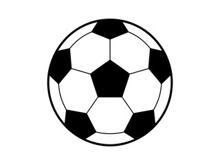 Obraz premium A classic black and white soccer ball is depicted against a plain white background.