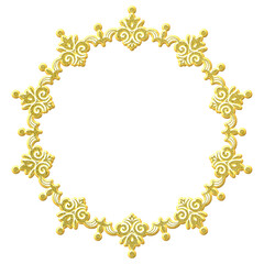 golden frame with flowers