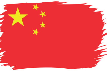 Flag of China. Chinese national symbol in official colors. Template icon. Abstract vector background.