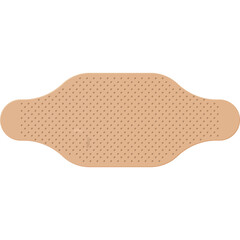 Beige Medical Plaster Bandage for Minor Wound Care Against Transparent Background with Small Perforations for Breathability and Flexible Material for Comfortable Fit