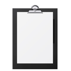 Black Clipboard With White Paper Secured By Silver Clip Isolated On Transparent Background