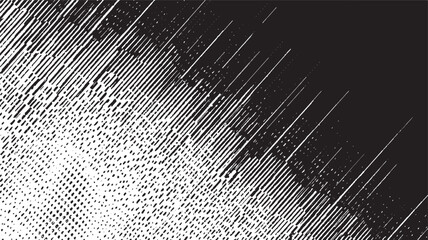 Black and white abstract pattern with diagonal lines and dots creating a textured effect.