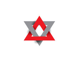 Fototapeta premium Red Triangle Logo Design on White Background | Modern Geometric Minimal Branding