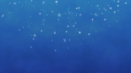 Beautiful Falling Snow on a Blue Background Winter Wallpaper Illustration