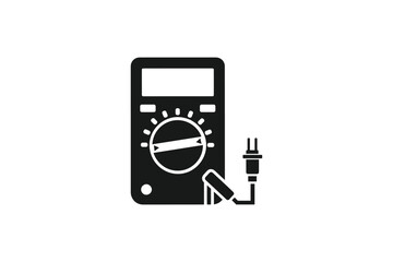 Multimeter isolated on white background for electrical testing, voltage measurement, and circuit troubleshooting in electronics projects