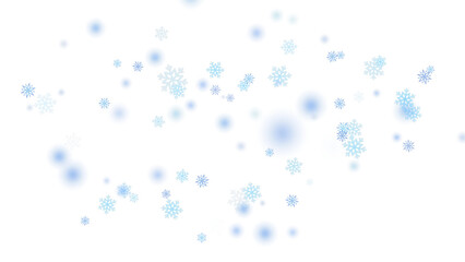 Transparent Snowflake Falling Effect Light Blue (Alpha Background)