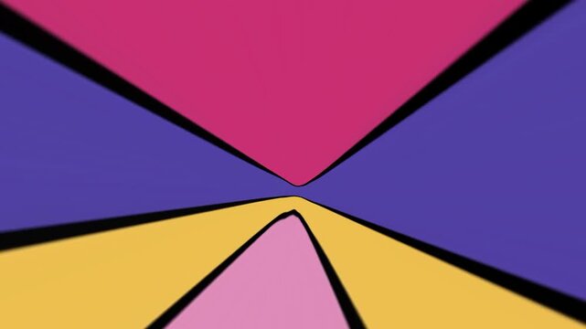 Triangular shaped cartoonish light beam animation background video 