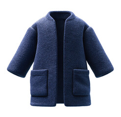 Dark blue, cozy robe, front view