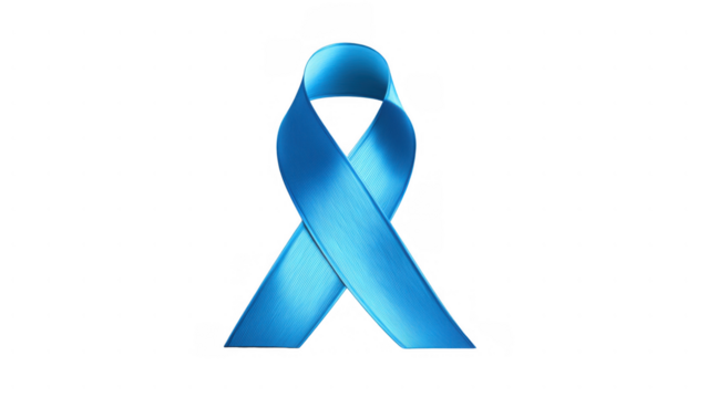 Blue ribbon symbolizes diabetes awareness efforts, created AI, PNG