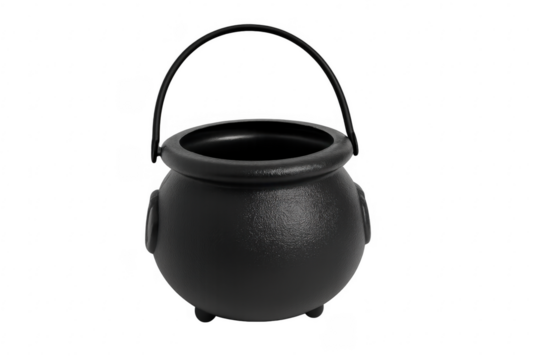 Black cauldron pot for halloween witch brewing magic