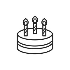 ろうそくとホールケーキのアイコン