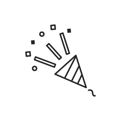 お祝いのクラッカーのアイコン