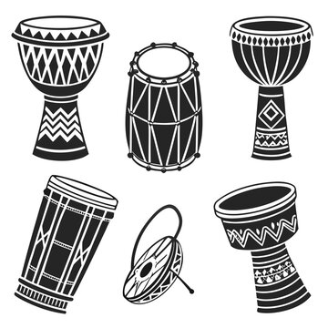 Vector art of african drums