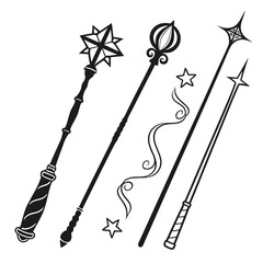 Vector art of wands