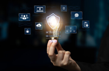 A cybersecurity dashboard for network protection. The system includes secure user login, multi-factor authentication, and access control to protect corporate data and assets. Fermion