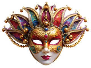 carnival mask isolated on white background .PNG. AI Generated