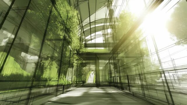 The architecture welcomes sunlight, the architecture merging with nature as light floods the architecture. Nature compliments the glass, allowing light to enhance nature.