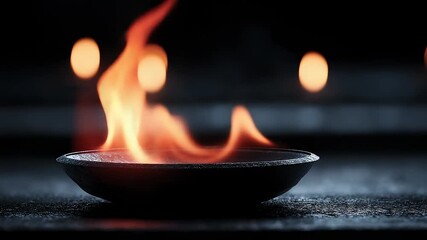 Burning Flame Symbolizing Hope and Light