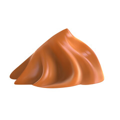 Realistic 3D Render Of A Swirl Of Caramel Sauce With A Transparent Background
