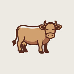 vector illustration of a cow