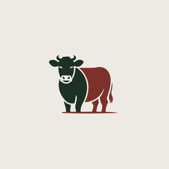 vector illustration of a cow