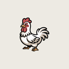 rooster isolated on white background