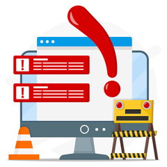 System under maintenance on web pages. Representing system updates, site development, and ongoing technical improvements.