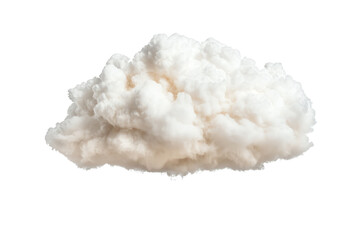 Obraz premium Fluffy white cloud isolated on black background, perfect for use in graphic design and nature themes.