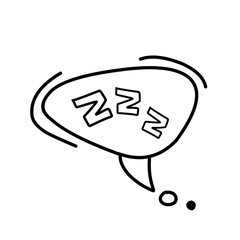 cloud bubble sleep zzz doodle