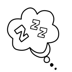 cloud bubble sleep zzz doodle