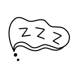 cloud bubble sleep zzz doodle