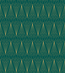 Stoffe zum Nähen Christmas Seamless Pattern. New Year Fir Tree Endless Repeating Background.