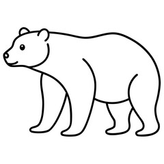 One-Line Continuous Bear Drawing – Minimalist Vector Illustration