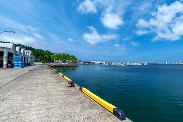 【深浦港】漁港の風景