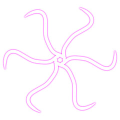 Pink Color Geometric Random Shapes On Transparent Background