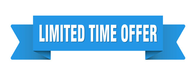 limited time offer ribbon isolated on transparent background. limited time offer ribbon